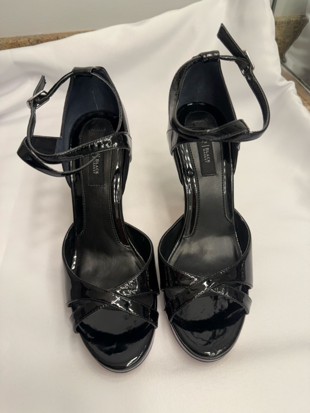 White House Black Market Crisscross Ankle-Strap Heels - Size 8 1/2
